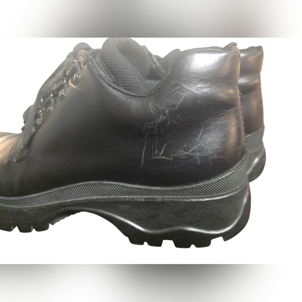 Vintage Prada Leather Lug Sole Combat Boots Size 39 Made in Italy - Picture 8 of 16